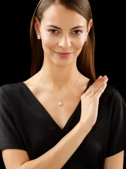 Apart Zawieszka z białego złota z diamentami - 0,72 ct - próba 585< Zawieszki