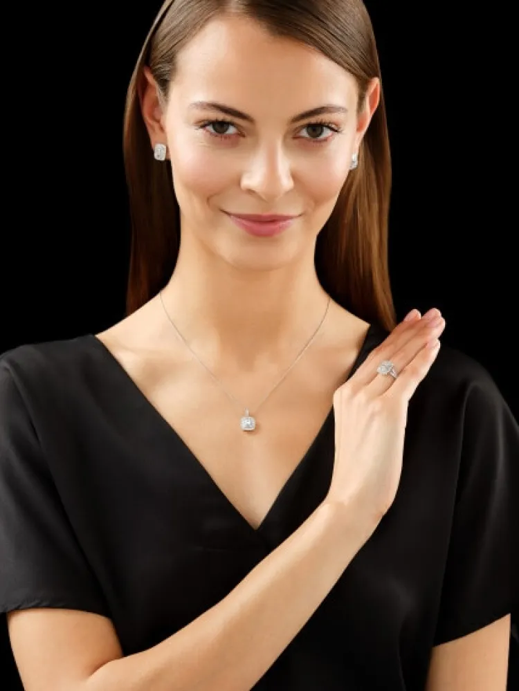 Apart Zawieszka z białego złota z diamentami - 0,72 ct - próba 585< Zawieszki