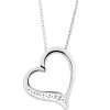 Sale Apart Zawieszka z białego złota z diamentem - serce - 0,005 ct - próba 375