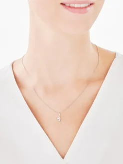 Apart Zawieszka z białego złota z diamentem - aniołek - 0,003 ct - próba 585< Zawieszki
