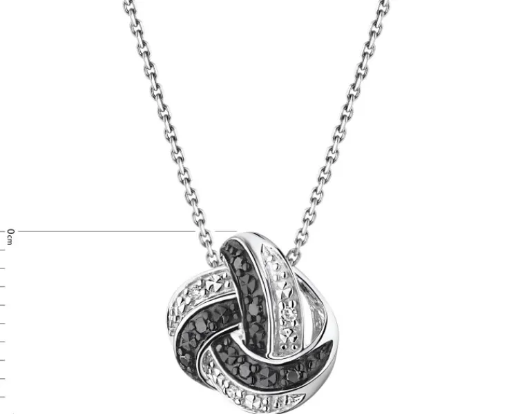 Apart Zawieszka z białego złota z diamentami - 0,03 ct - próba 375< Zawieszki