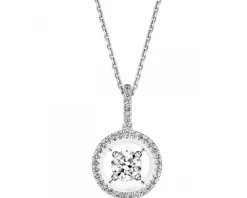 Discount Apart Zawieszka z białego złota z diamentami - 0,28 ct - próba 585
