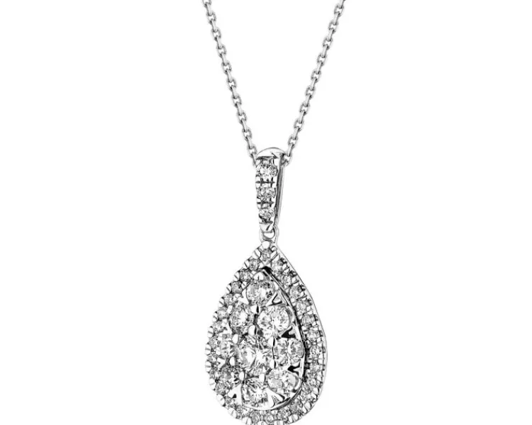 Discount Apart Zawieszka z białego złota z brylantami - 0,57 ct - próba 585