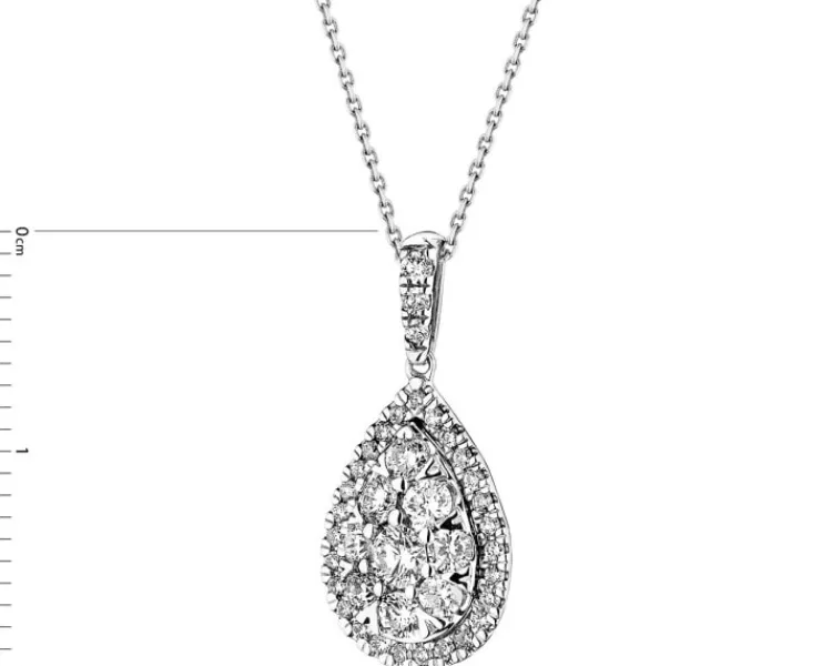 Discount Apart Zawieszka z białego złota z brylantami - 0,57 ct - próba 585
