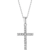 Apart Zawieszka z białego złota z brylantami - krzyż - 0,25 ct - próba 585< Zawieszki