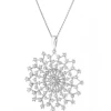 Clearance Apart Zawieszka z białego złota z brylantami - rozeta - 0,70 ct - próba 585