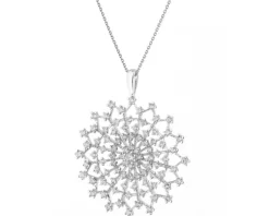 Clearance Apart Zawieszka z białego złota z brylantami - rozeta - 0,70 ct - próba 585