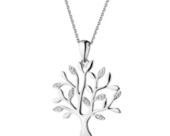 Apart Zawieszka z białego złota z diamentami - drzewko - 0,01 ct - próba 585< Zawieszki