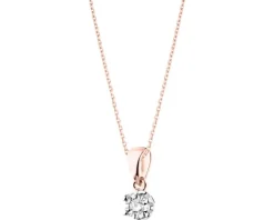 Apart Zawieszka z różowego i białego złota z brylantem - 0,05 ct - próba 585< Zawieszki