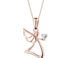Apart Zawieszka z różowego złota z diamentem - aniołek, serce - 0,003 ct - próba 375< Wszystkie