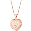 New Apart Zawieszka z różowego złota z diamentem - puzderko - serce - 0,004 ct - próba 585