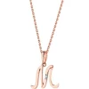 Apart Zawieszka z różowego złota z diamentem - litera M - 0,004 ct - próba 585< Zawieszki