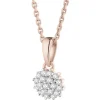 Apart Zawieszka z różowego złota z diamentami - 0,04 ct - próba 585< Zawieszki