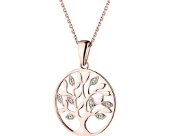 Apart Zawieszka z różowego złota z diamentami - drzewko - 0,01 ct - próba 375< Zawieszki