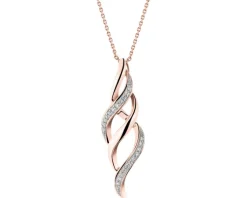 Sale Apart Zawieszka z różowego złota z diamentami - 0,07 ct - próba 585