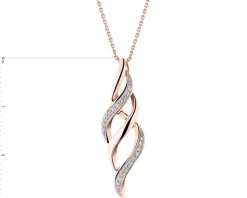Sale Apart Zawieszka z różowego złota z diamentami - 0,07 ct - próba 585