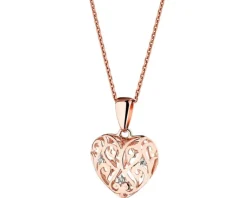 Apart Zawieszka z różowego złota z diamentami - serce - 0,008 ct - próba 375