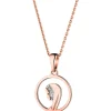 Apart Zawieszka z różowego złota z diamentami - medalik Matka Boska - 0,006 ct - próba 375< Zawieszki