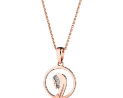 Apart Zawieszka z różowego złota z diamentami - medalik Matka Boska - 0,006 ct - próba 375< Zawieszki