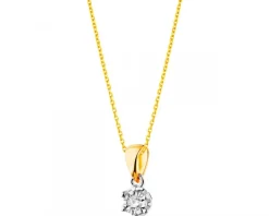 Sale Apart Zawieszka z żółtego i białego złota z brylantem - 0,05 ct - próba 585