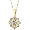 Apart Zawieszka z żółtego i białego złota z diamentami - rozeta - 0,20 ct - próba 585