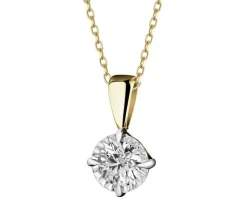 Discount Apart Zawieszka z żółtego i białego złota z brylantem - 0,08 ct - próba 585
