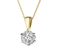 Best Apart Zawieszka z żółtego i białego złota z brylantem - SI2/H - 0,50 ct - próba 585