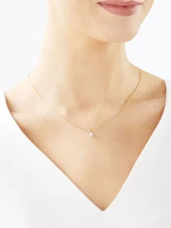 Apart Zawieszka z żółtego i białego złota z brylantami - 0,06 ct - próba 585< Zawieszki