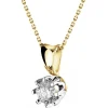 Outlet Apart Zawieszka z żółtego i białego złota z brylantem - SI2/H - 0,34 ct - próba 585