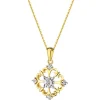 Online Apart Zawieszka z żółtego i białego złota z brylantami - 0,03 ct - próba 375