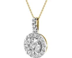 Best Apart Zawieszka z żółtego i białego złota z brylantami - 1,02 ct - próba 585