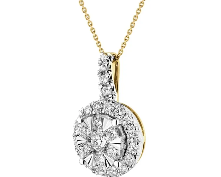 Best Apart Zawieszka z żółtego i białego złota z brylantami - 1,02 ct - próba 585