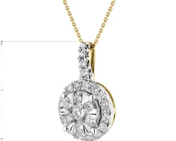 Best Apart Zawieszka z żółtego i białego złota z brylantami - 1,02 ct - próba 585