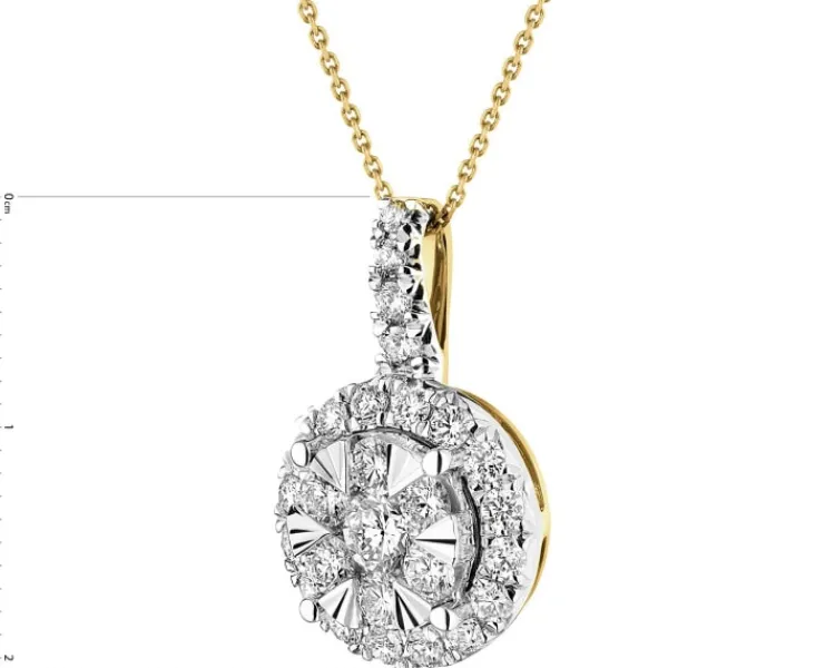 Best Apart Zawieszka z żółtego i białego złota z brylantami - 1,02 ct - próba 585