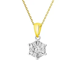 Apart Zawieszka z żółtego i białego złota z brylantami - 0,25 ct - próba 585