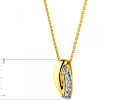 Apart Zawieszka z żółtego złota z brylantem - 0,01 ct - próba 585< Zawieszki