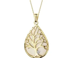 Clearance Apart Zawieszka z żółtego złota z brylantem - drzewko - 0,008 ct - próba 585