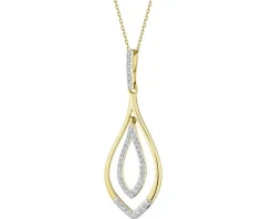 Discount Apart Zawieszka z żółtego złota z brylantami - 0,25 ct - próba 585