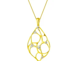 Best Apart Zawieszka z żółtego złota z brylantami - 0,05 ct - próba 585