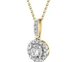 Discount Apart Zawieszka z żółtego złota z brylantami - 0,45 ct - próba 585