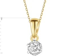 Discount Apart Zawieszka z żółtego złota z brylantem - 0,12 ct - próba 585