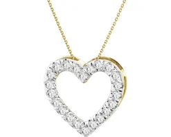 Apart Zawieszka z żółtego złota z brylantami laboratoryjnymi - serce - 0,33 ct - próba 585< Wszystkie