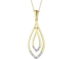 New Apart Zawieszka z żółtego złota z brylantami - 0,05 ct - próba 585