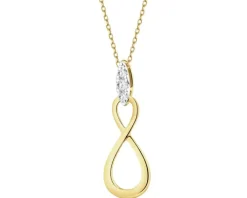 Discount Apart Zawieszka z żółtego złota z brylantami - nieskończoność - 0,05 ct - próba 585