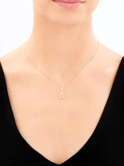Discount Apart Zawieszka z żółtego złota z brylantami - nieskończoność - 0,05 ct - próba 585