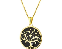Sale Apart Zawieszka z żółtego złota z brylantem i emalią - 0,005 ct - próba 375