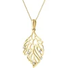 New Apart Zawieszka z żółtego złota z brylantami - liść - 0,04 ct - próba 585