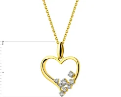 Apart Zawieszka z żółtego złota z brylantami - serce - 0,12 ct - próba 585< Zawieszki