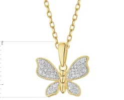 Apart Zawieszka z żółtego złota z brylantami - motyl - 0,12 ct - próba 585< Wszystkie