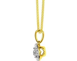 Apart Zawieszka z żółtego złota z brylantami - serce - 0,21 ct - próba 585< Zawieszki